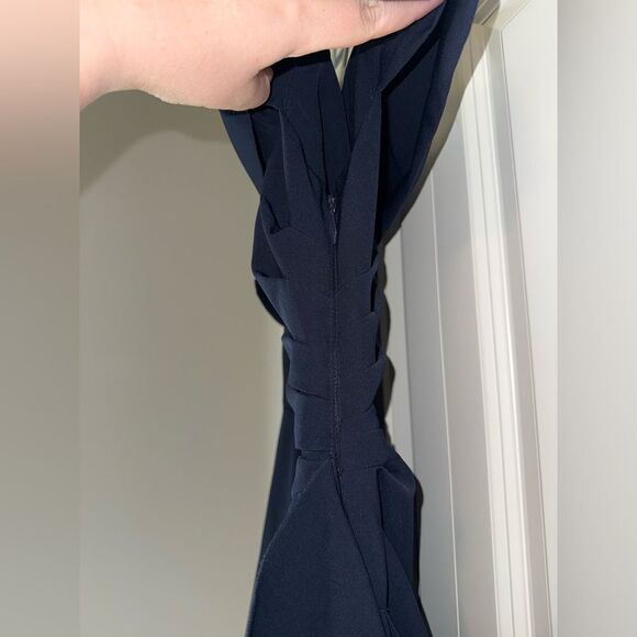 Vince Camuto Off-The-Shoulder Ruffle Gown Size 4 Navy - Picture 9 of 13